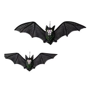 Set of 2 Halloween Decorative Large Bat Prop - Hyde and EEK! NEW